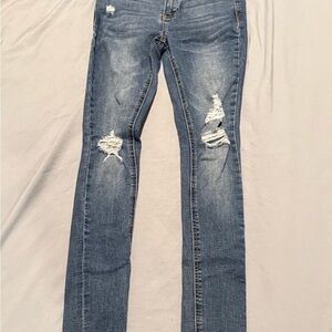 Indigo Rein Distressed Blue Skinny Jeans